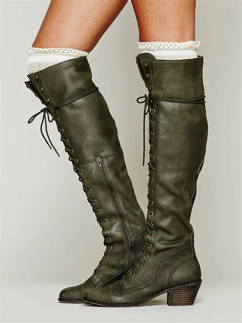 army green boots for ladies.